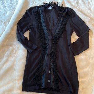 Gorgeous Nanette Lepore fringed cardigan